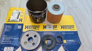 Распил масляного фильтра HENGST H14W32 (China) (Аналог MANN W712/83)