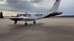 Piper Aerostar 601P Start, Taxi, Takeoff