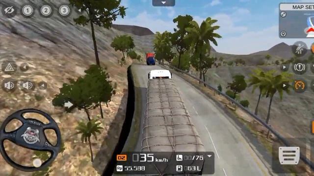 tata truck with heavy load and new hills turn map mod in bus simulator Indonesia game #viralvideo