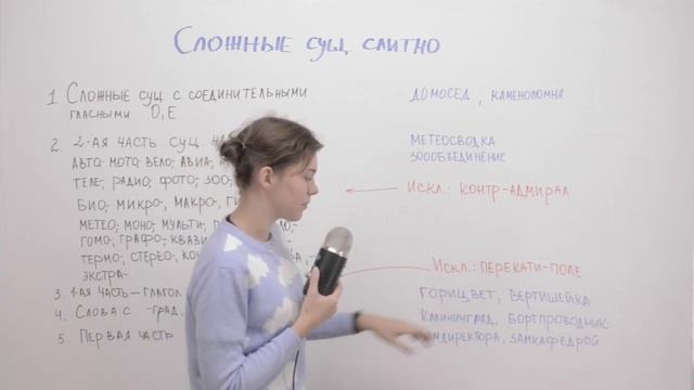 Сложные существительные слитно