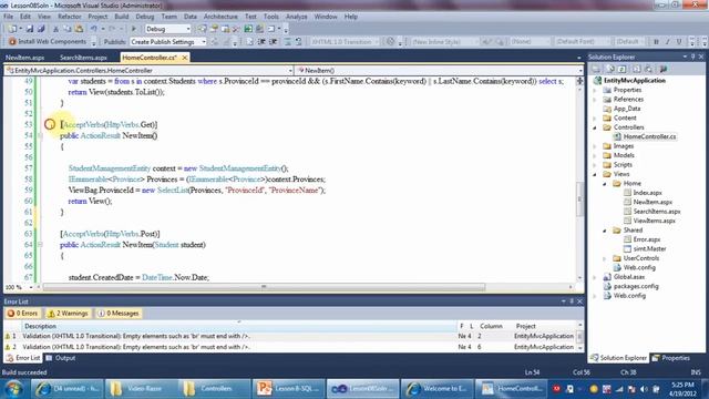 DVD Asp | net MVC - Lesson 08 SQL Server Data Manipulating by Entity ...