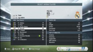 How to change the arena player and goalkeeper in FIFA 14