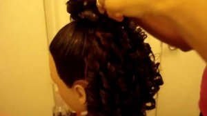 Cosmetology school...pretty spiral curls/hairstyle