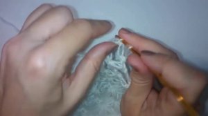 Шаль крючком Обвязка края Соломоновы петли Ч.3 Solomon's knot border Crochet shawl