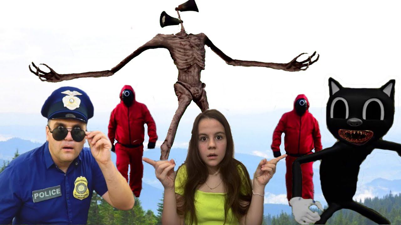 Сиреноголовый и Хаги Ваги против Игры в Кальмара Кто предатель 2 Siren Head & Cartoon cat смотреть онлайн