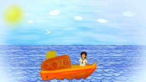 "Мы по морю плывём"  - детская песня/анимация