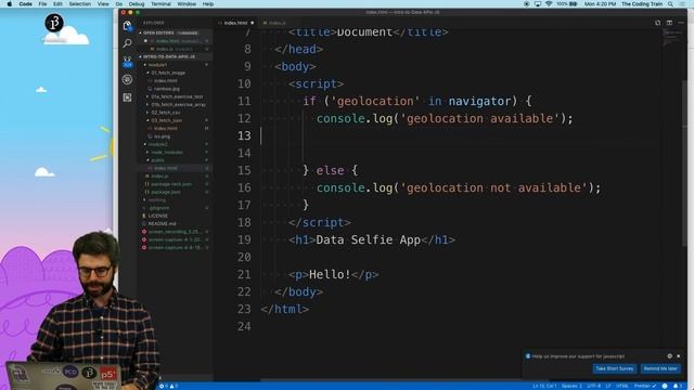 2.2 Geolocation Web API - Working with Data and APIs in JavaScript
