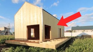 Каркасный барнхаус 7×12 м², «Графская Славянка» | Одноэтажный дом в стиле барнхаус