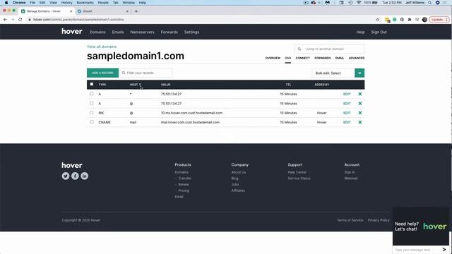 How To Self-Configure DNS Records In Hover смотреть онлайн