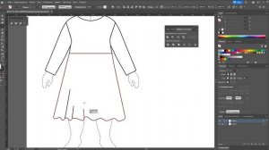 Дизайн одежды |Технический рисунок одежды|платье для девочки | Adobe Illustrator 2021|100 эскизов#7