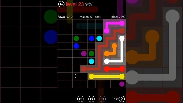 Flow Free Bridges Bonus Pack 9x9 Level 23 Walkthrough