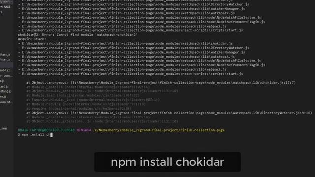 How to fix No version of chokidar available | npm start not working смотреть онлайн