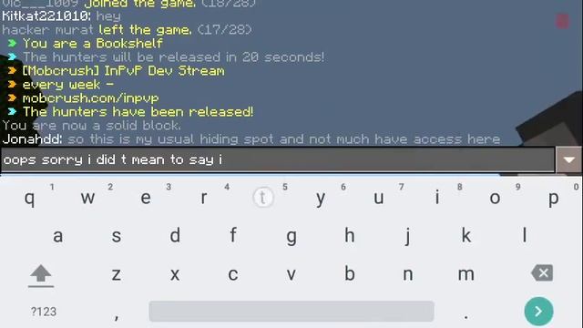 Blockhunt on inpvp Minecraft pe смотреть онлайн