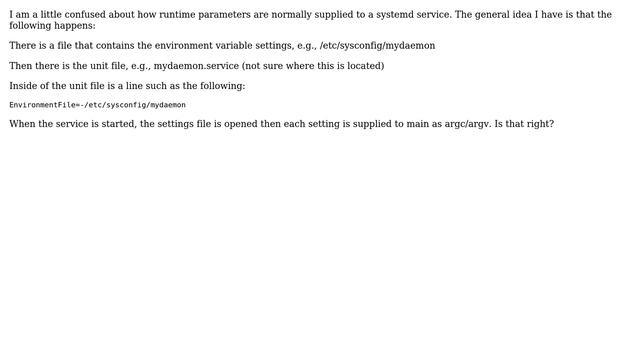 Unix & Linux: Runtime parameters for a systemd service смотреть онлайн