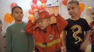 Именинник:Дима 4 года. Аниматор: пожарный.День рождения с студии Baby Boom?