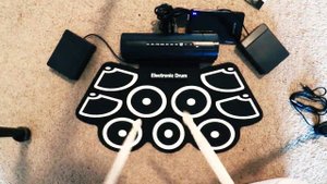 Electronic Drum Set, Roll Up Drum Practice Pad Midi Drum Kit Review, Amazing for a mini drumming ki