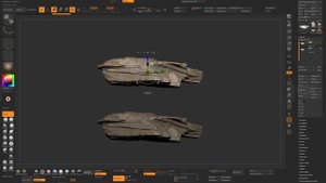 zBrush. Увеличиваем порог значения Resolution у DynaMesh.