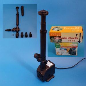 Проверка фонтанных комплектов AP399+FT03 и подводной эконом подсветки для небольшого пруда