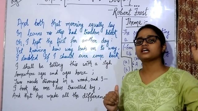 The road not taken by Robert Frost || explained in Hindi || смотреть онлайн