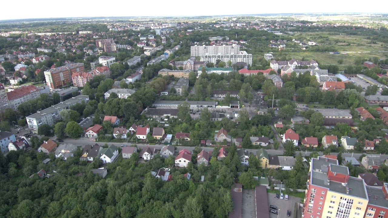 Аэро обзор БФУ им  Канта, ул.  А  Невского, Куйбышева, артиллерийкая, ст  Дадаева, Еловая аллея