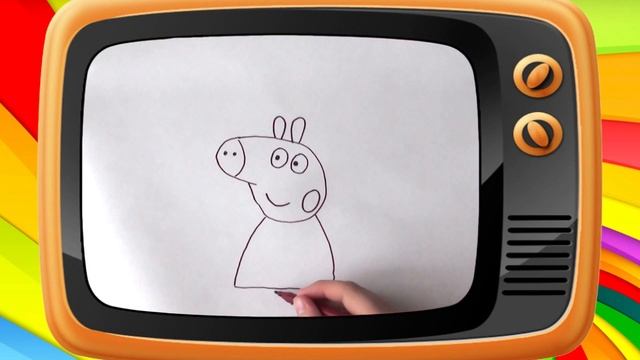 Как нарисовать свинку Пеппу. Оживающие рисунки смотреть онлайн