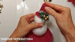 НОВОГОДНИЕ СНЕГОВИКИ из пенопласта своими руками/ diy ОЧЕНЬ ПРОСТОЙ СПОСОБ ИЗГОТОВЛЕНИЯ!
