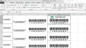 Como Generar Códigos de Barra en EXCEL (Gratis) - Impresión - Caso de un Inventario