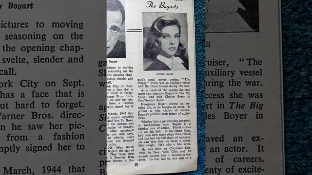 The cutting edge official film archive 1946 article humphrey bogart Lauren bacall