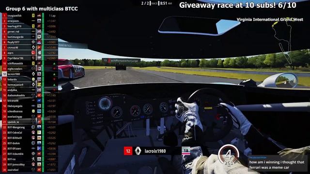 Group 6 race at Virginia International Raceway - Driven by Artificial Intelligence смотреть онлайн