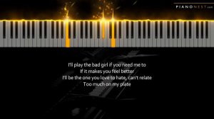 Ariana Grande - true story - HIGHER Key (Piano Karaoke Instrumental)