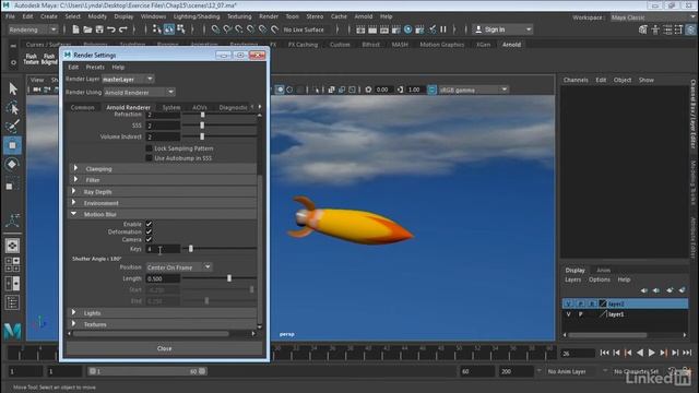 112. Создание размытия движения Motion Blur в Arnold. Курс Maya для начинающих. Урок №112 смотреть онлайн