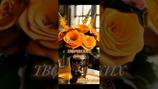 прекрасное пожелание доброго утра🌹🌹🌹