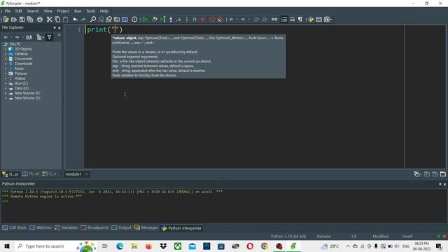 How to print HELLO WORLD in Python ? || SB