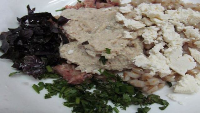 Фаршированные перцы куриным паштетом перловкой и мясным фаршем