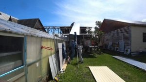 Строю каркасный гараж! Обшиваем профлистом