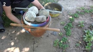 3 вазона из цемента. Поделки для сада и дачи