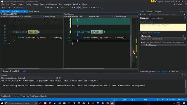 Tutorial Git - Git Diff da Visual Studio смотреть онлайн
