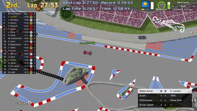 Ultimate Racing 2D 2 - F1 French Grand Prix AI Simulation Race