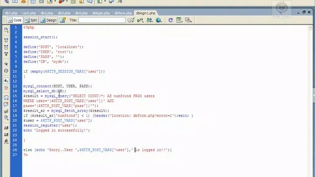 php 08 06 db authentication for user session смотреть онлайн