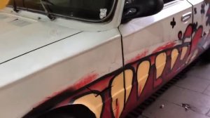 Красим ВАЗ 2101. Покраска  балончиками корча для дрифта. Раскраска машины