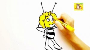 Пчелка  Майя. Как нарисовать Пчелка Майя. Рисунок Пчелка Майя.