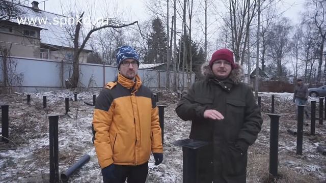 Монтаж свайно-винтового фундамента для одноэтажного каркасного дома. смотреть онлайн