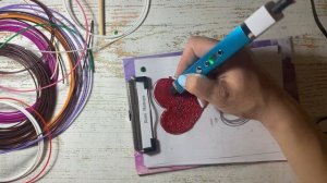 Рисуем 3D ручкой. Простой трафарет для 3D ручки "Открыточка для мамы в форме сердце"