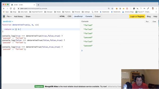 Javascript Problem Example from Upcoming Book