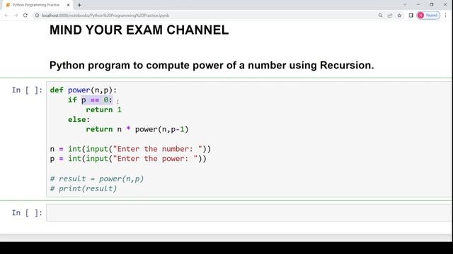 Compute Power of a Number Recursively | Python Programming for Beginners | Basics of Python 3