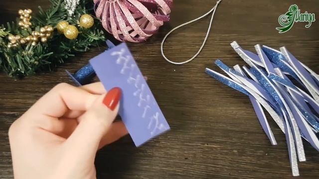 Игрушки на елку своими руками из глитерного фоамирана легко и просто | мк | DIY | Mariya | Christma смотреть онлайн