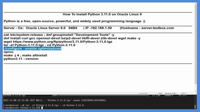How To Install Latest Version Python 3.11 on Oracle Linux 9 смотреть онлайн