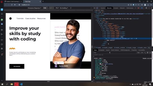 React Responsive Portfolio Website Tutorial Using ReactJs | React js Projects  | Deploy