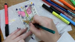 Mixed Media Art Journaling on Index Card 23 | #flightyrambler #mixedmedia #artjournal