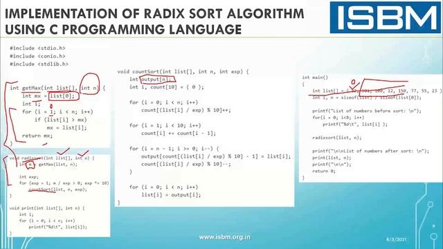Data Structures Unit 5 Part 2 , Radix Sort Algorithm | ISBM University #datastructure #data #isbm